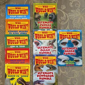 Set of 9 Who Would Win paperback books